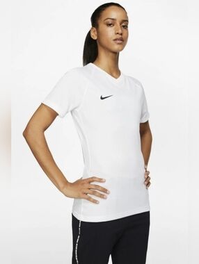 Nike Women's Tiempo Premier Soccer Jersey in white.